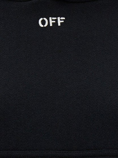 Black Cotton Hoodie