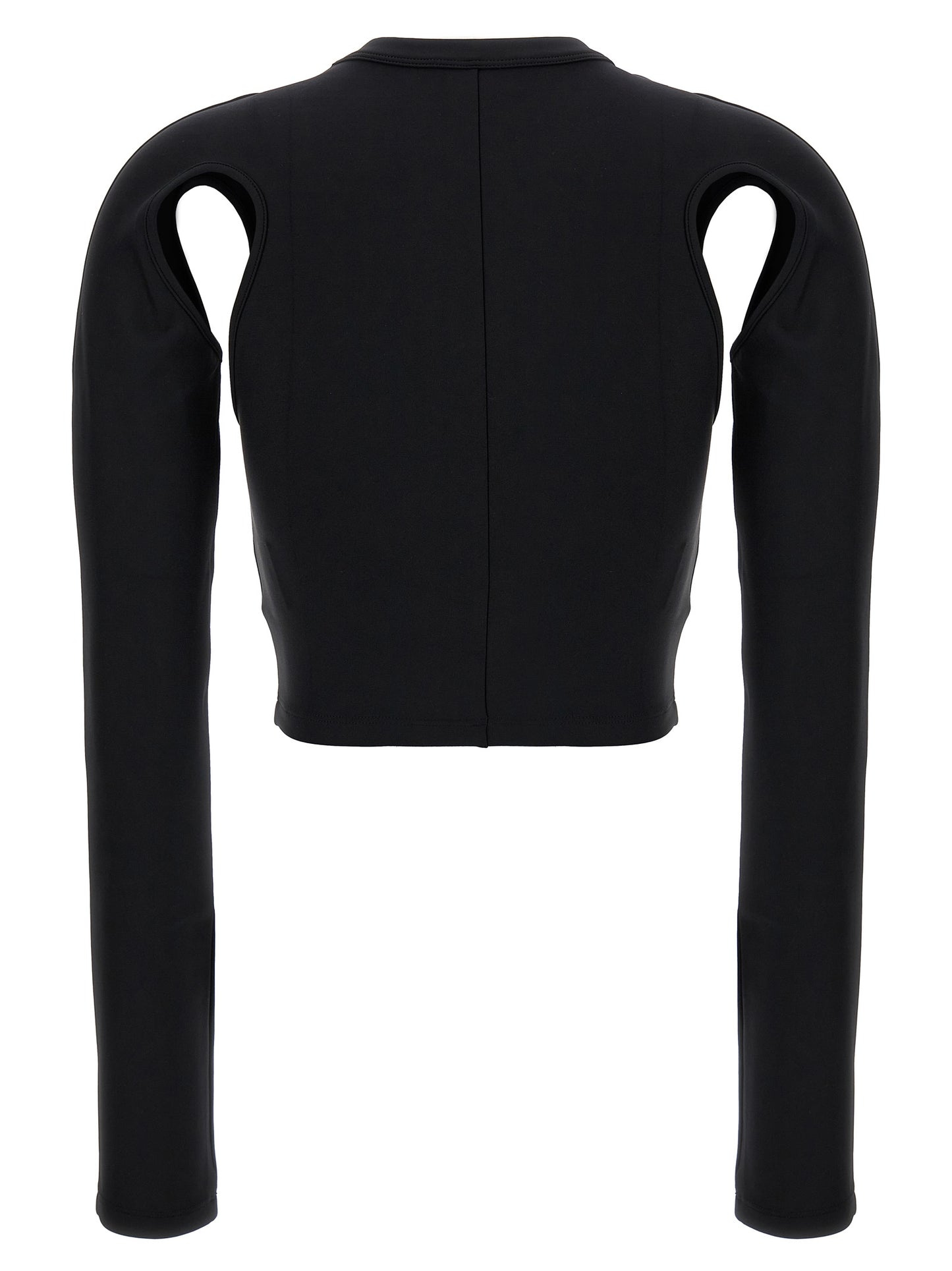 Black Polyamide Long Sleeve T-Shirt