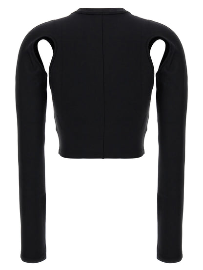 Black Polyamide Long Sleeve T-Shirt