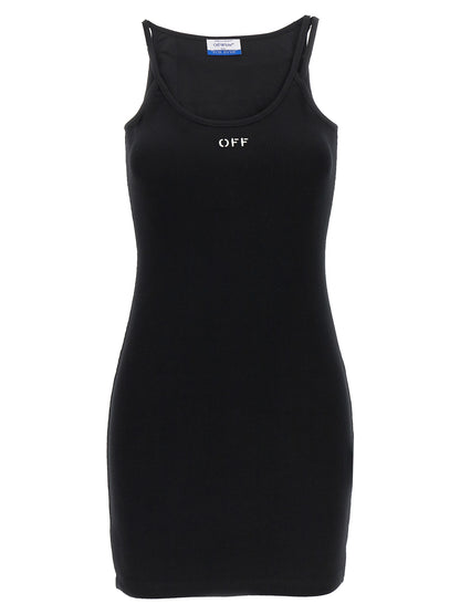 Black Cotton Short Dress