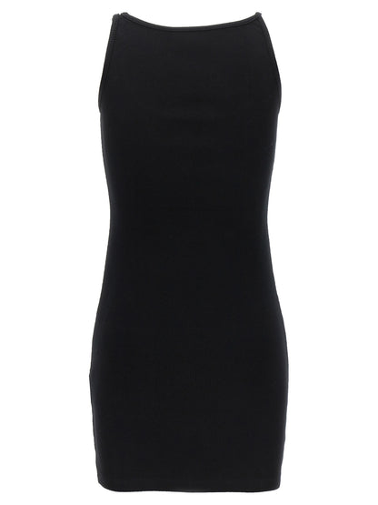 Black Cotton Short Dress
