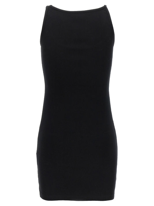 Black Cotton Short Dress