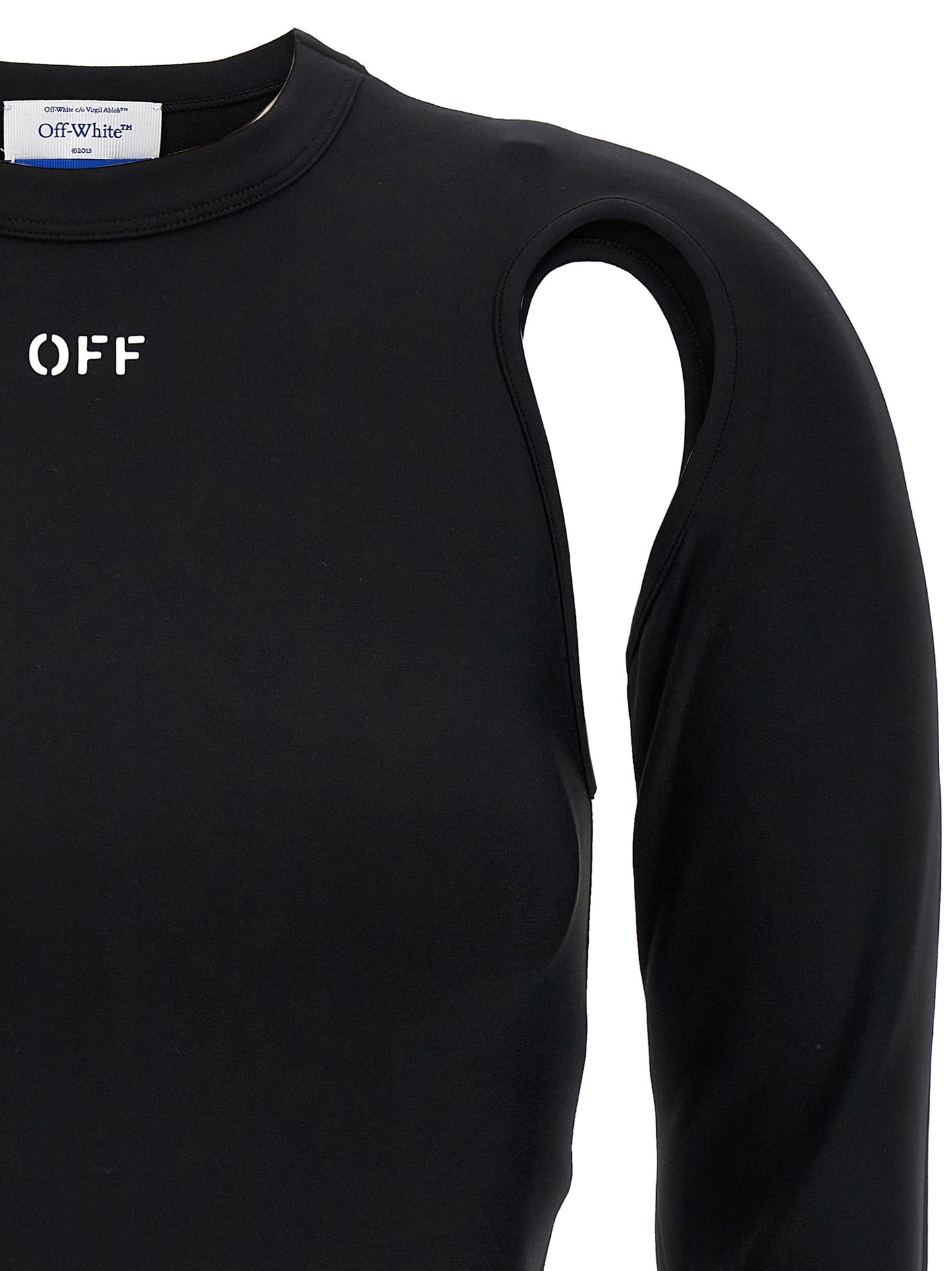 Black Polyamide Long Sleeve T-Shirt