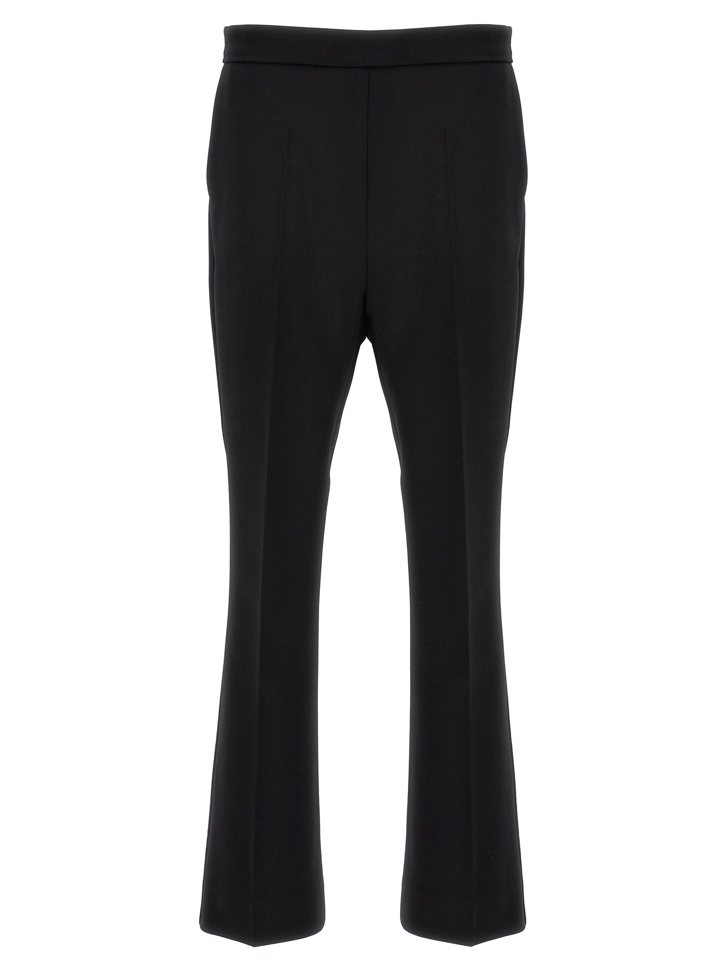 Black Virgin Wool Cropped Pants