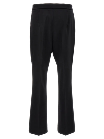 Black Virgin Wool Cropped Pants