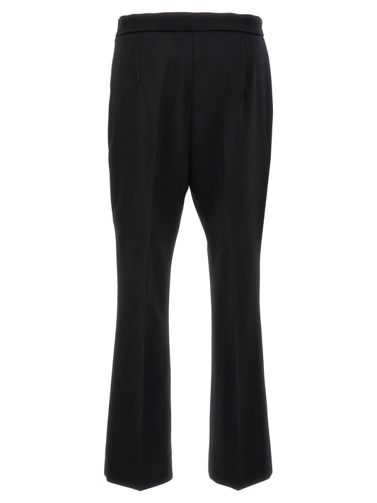 Black Virgin Wool Cropped Pants