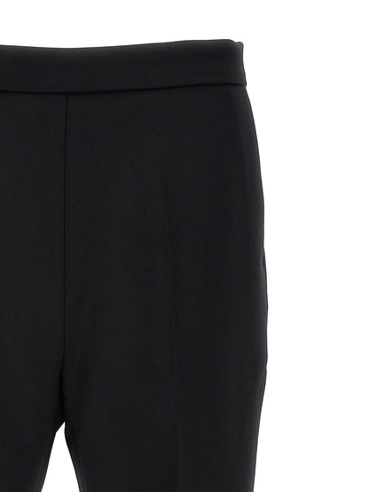 Black Virgin Wool Cropped Pants