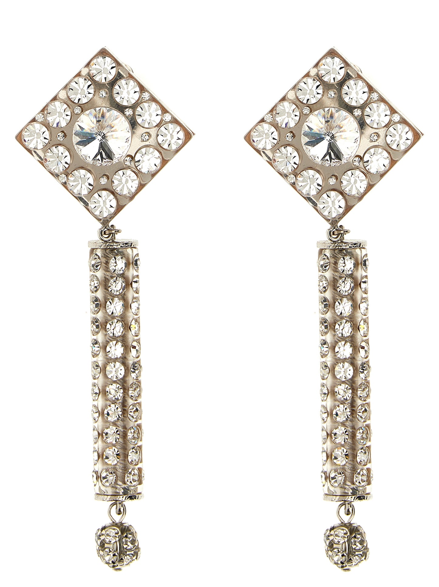 Silver Plastic Earrings
