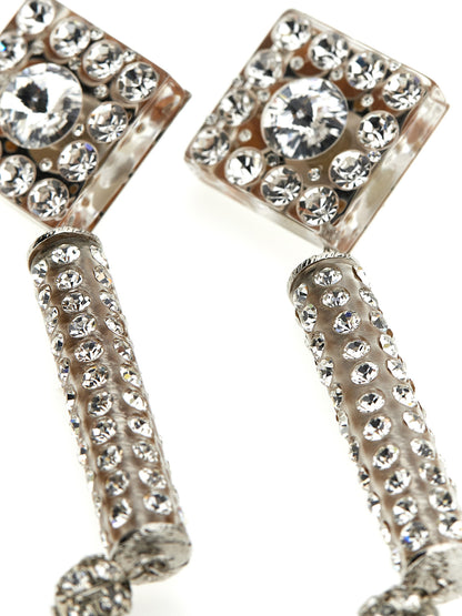 Silver Plastic Earrings