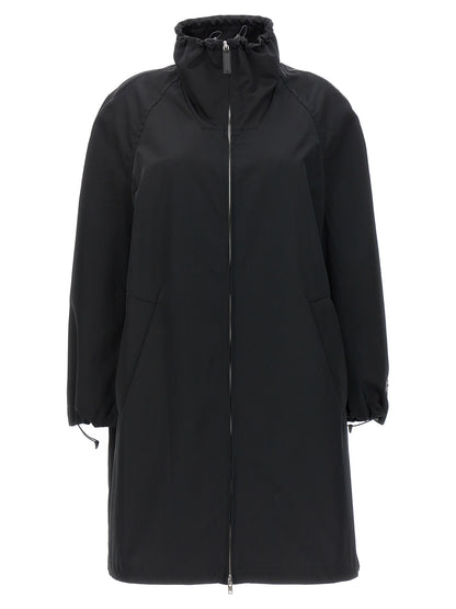 Black Polyester Parka