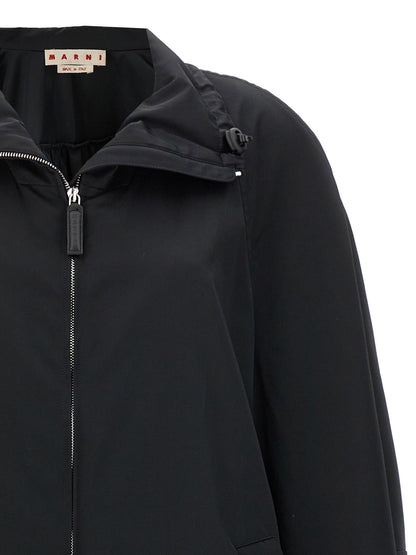 Black Polyester Parka