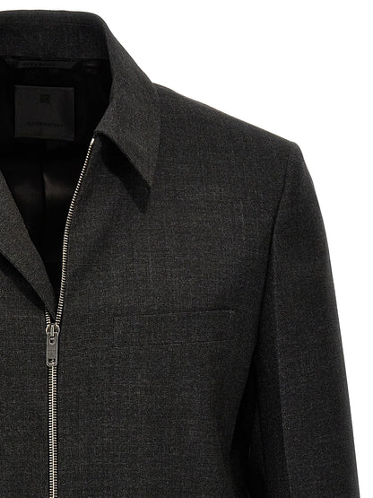 Gray Virgin Wool Jacket