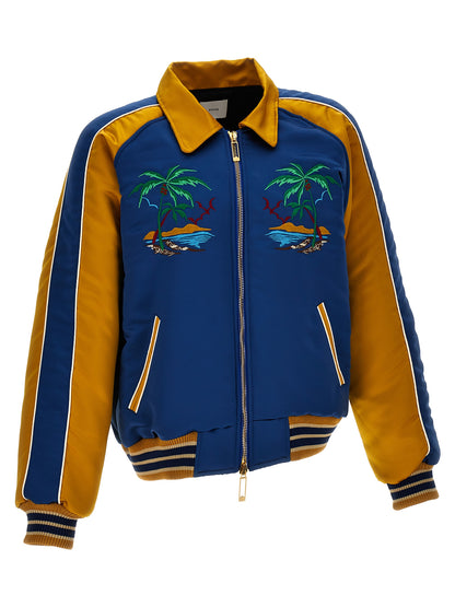 Multicolor Polyester Bomber
