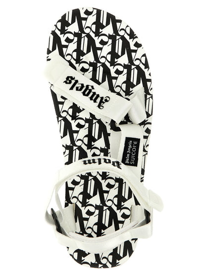 Bicolor Polyester Flat Sandals
