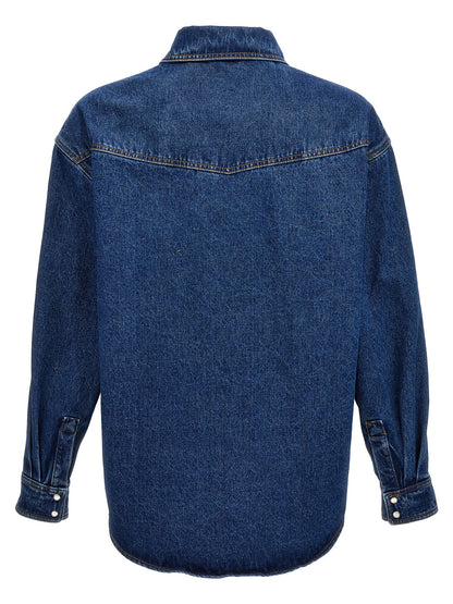Blue Polyester Denim Jacket
