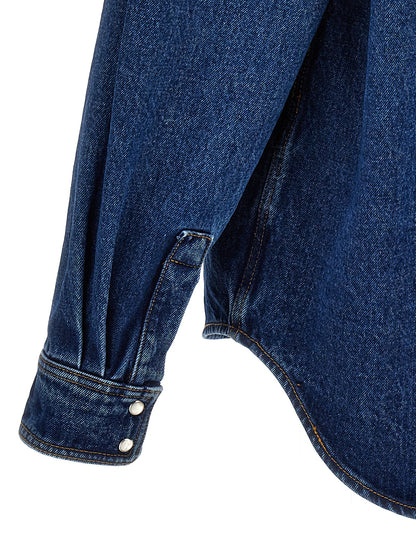 Blue Polyester Denim Jacket