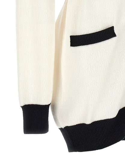 Bicolor Viscose Cardigan