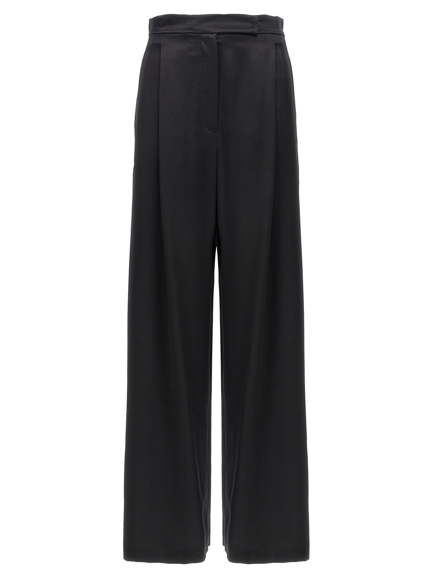Black Silk Casual Pants