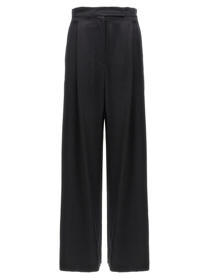 Black Silk Casual Pants