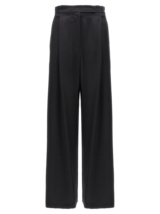 Black Silk Casual Pants