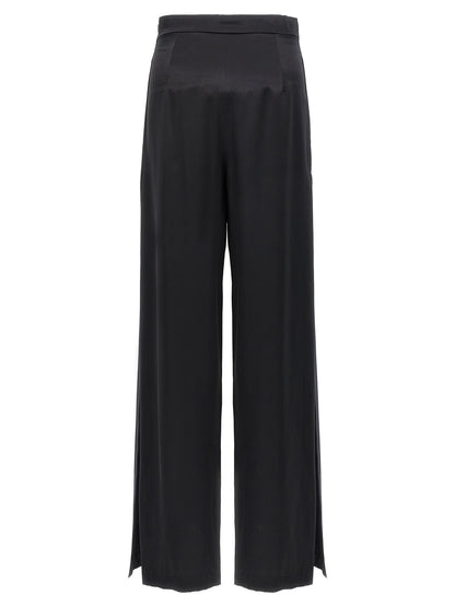 Black Silk Casual Pants