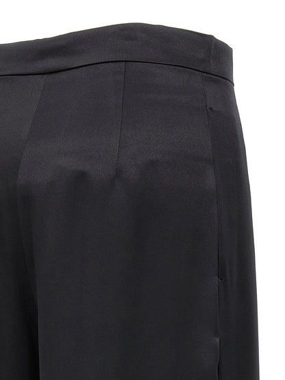 Black Silk Casual Pants