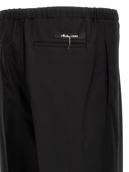 Black Virgin Wool Dress Pants
