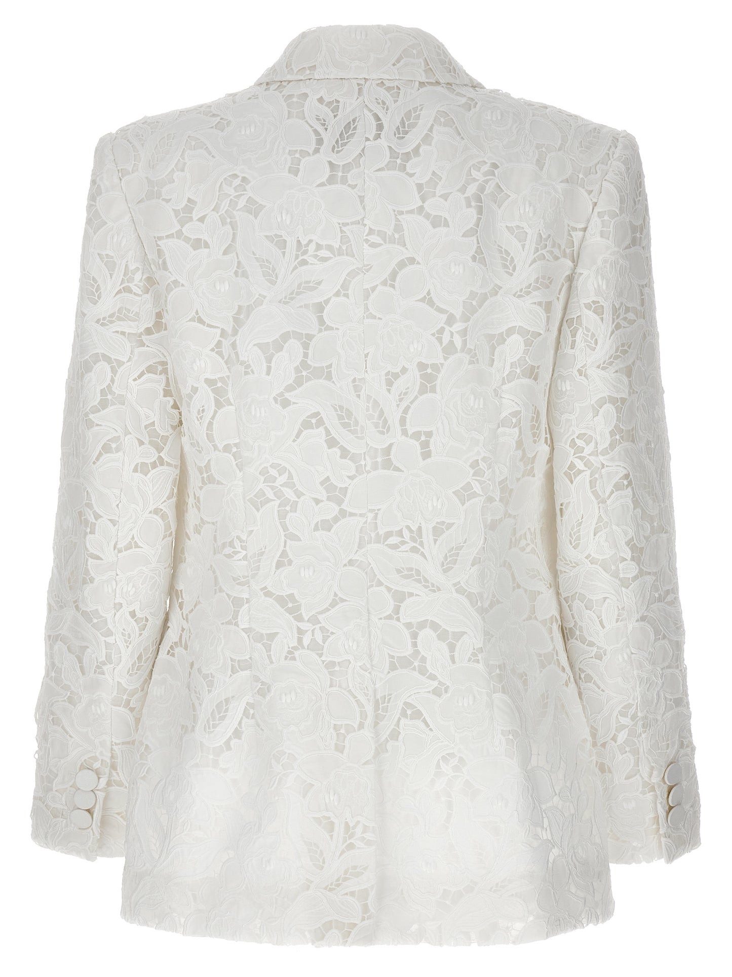 White Polyester Blazer