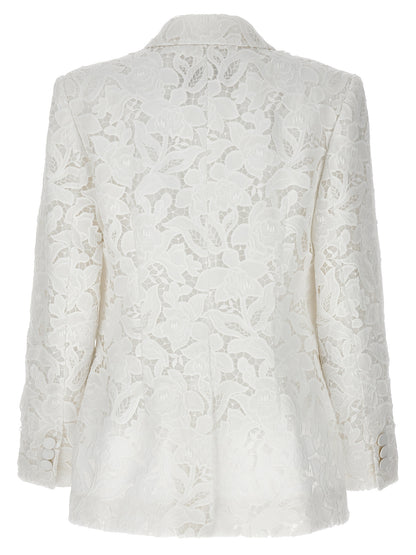 White Polyester Blazer