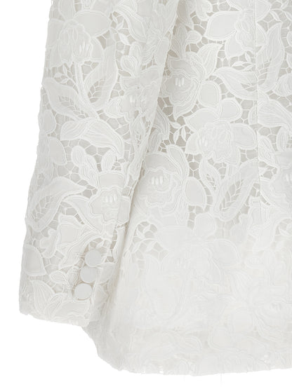 White Polyester Blazer