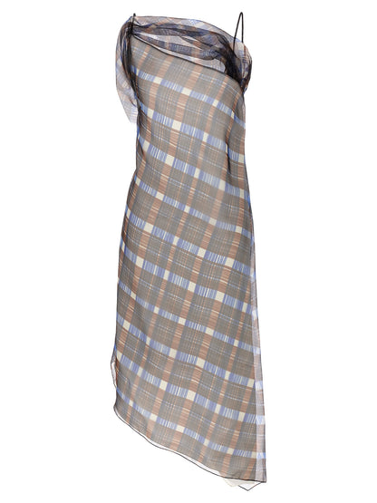Multicolor Polyester Midi Dress