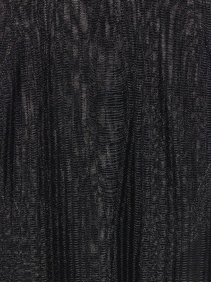 Black Viscose Sleeveles T-Shirt