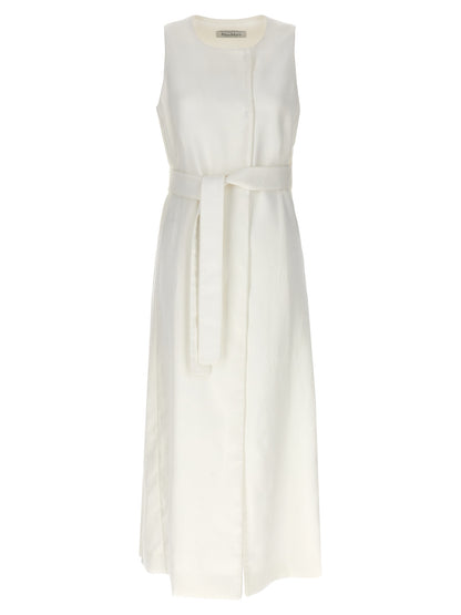White Flax Sleeveless Jacket