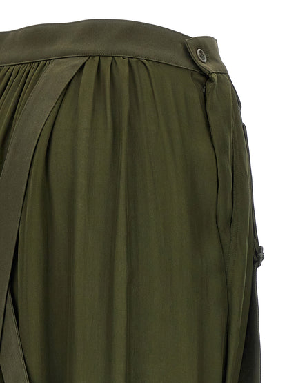 Bicolor Silk Mini Skirt