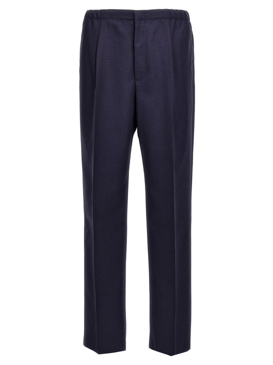 Blue Virgin Wool Pants