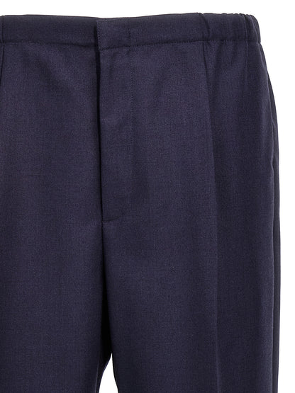 Blue Virgin Wool Pants