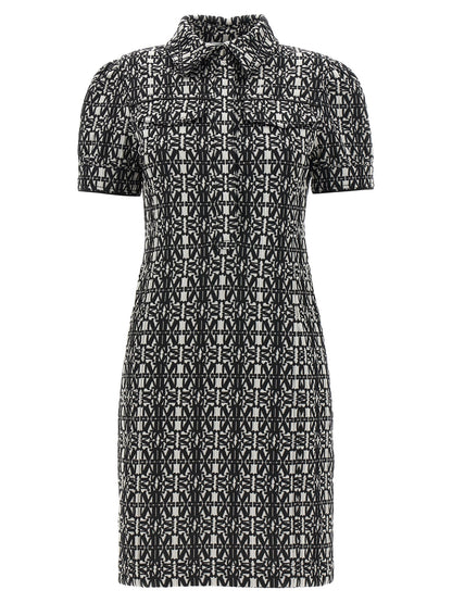 Bicolor Polyester Short Dress