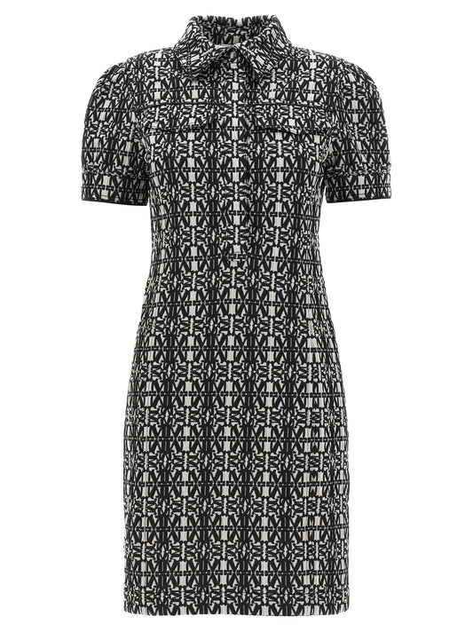 Bicolor Polyester Short Dress