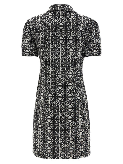 Bicolor Polyester Short Dress