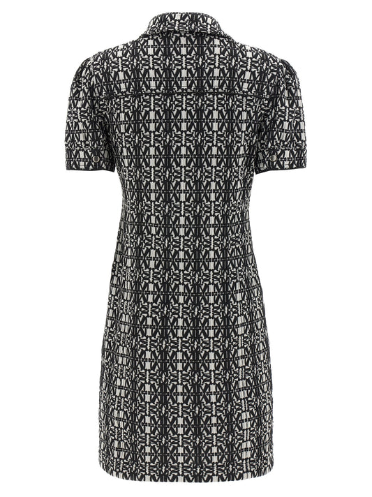 Bicolor Polyester Short Dress