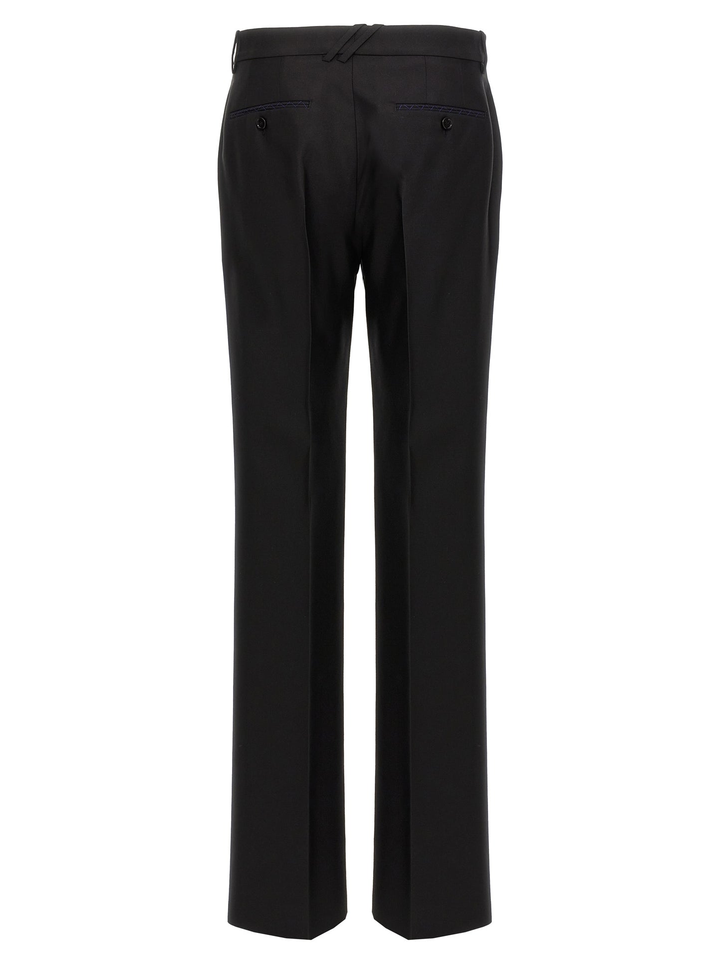 Black Virgin Wool Dress Pants