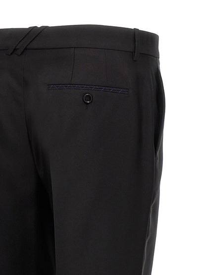 Black Virgin Wool Dress Pants