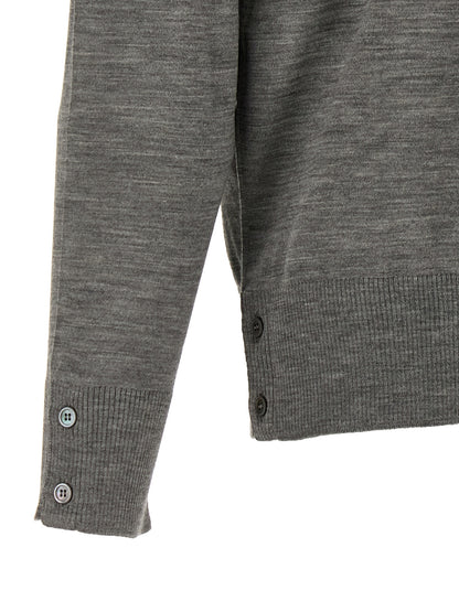 Gray Virgin Wool Cardigan
