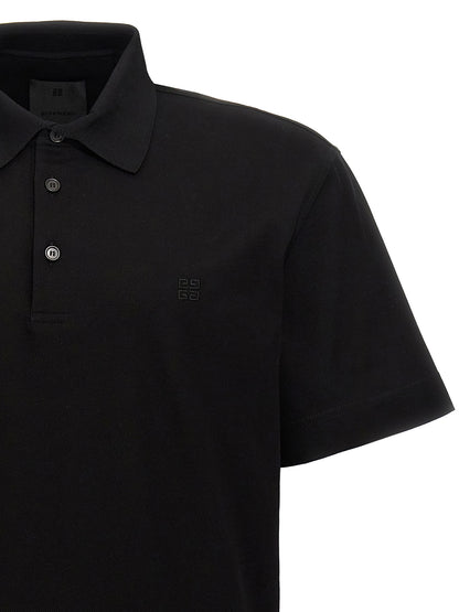 Black Cotton Polo Shirt