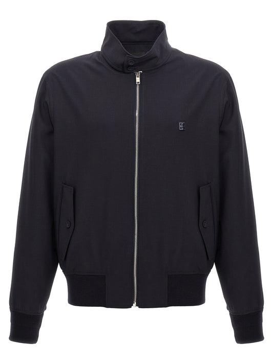 Blue Elastane Bomber