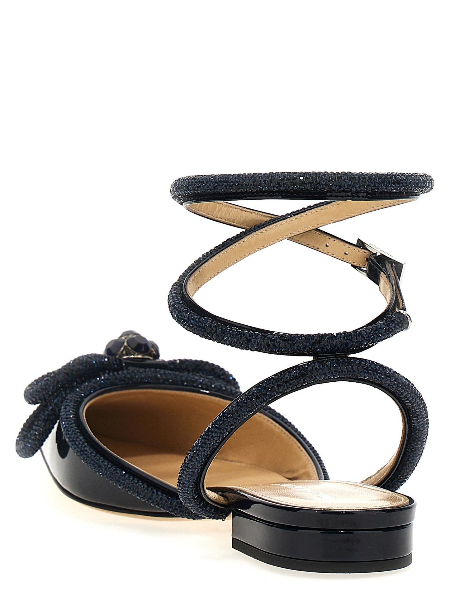 Blue Calfskin Ballet Flats