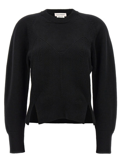 Black Wool Cardigan