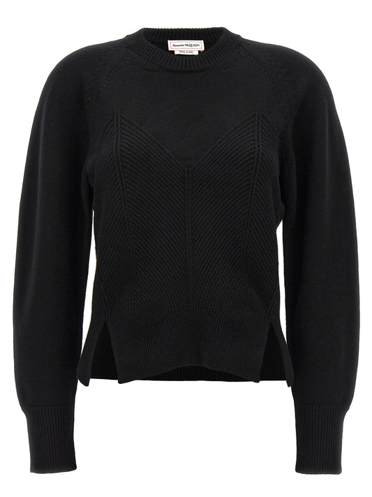 Black Wool Cardigan