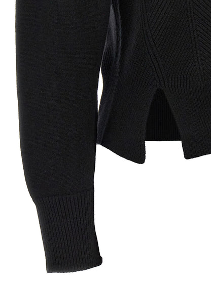 Black Wool Cardigan