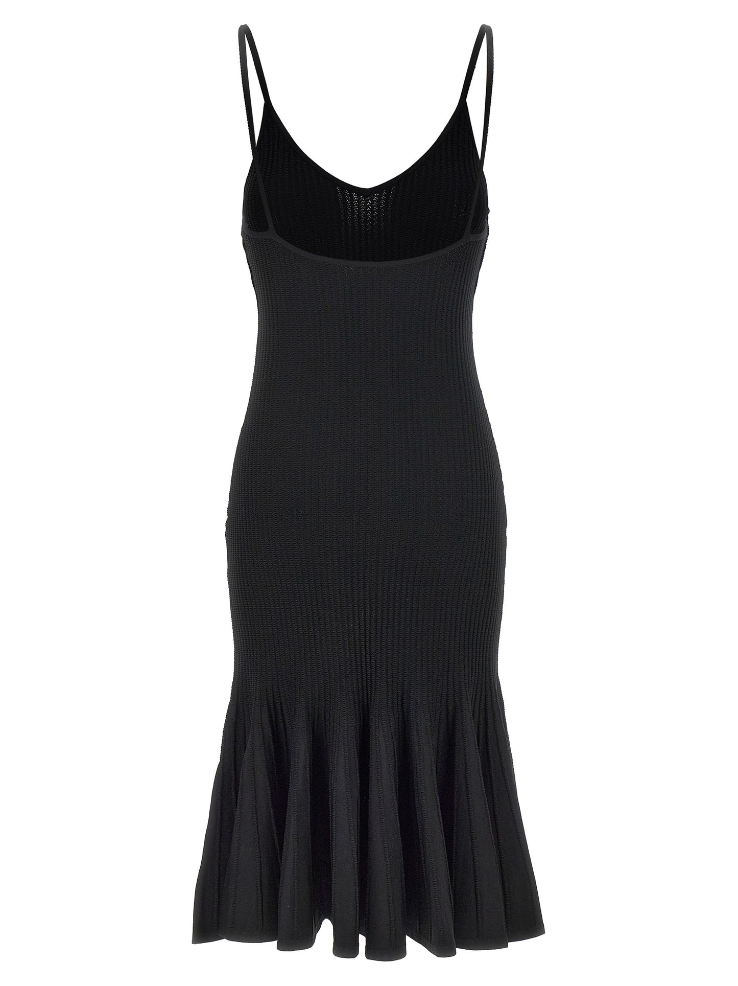 Black Viscose Midi Dress